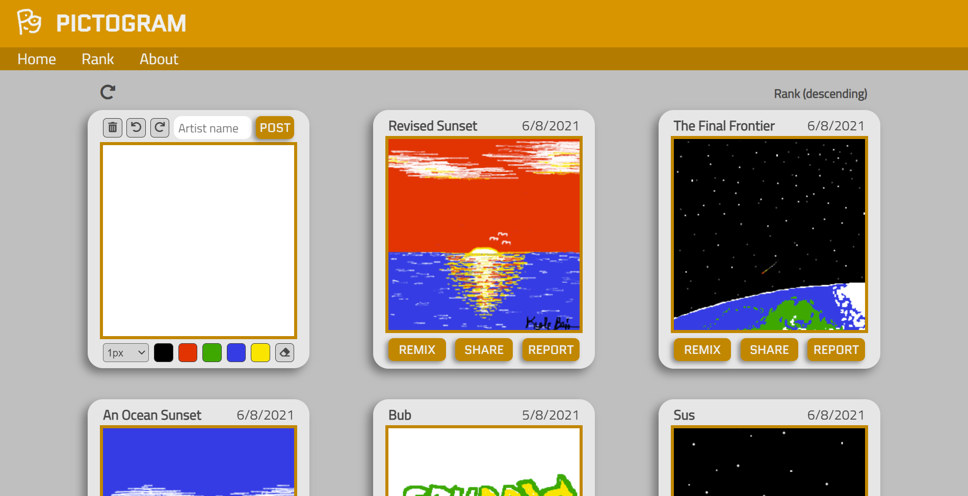 A screenshot of pictogram